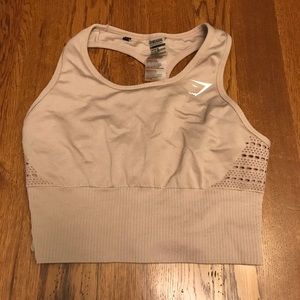 Gym shark nude sports bra